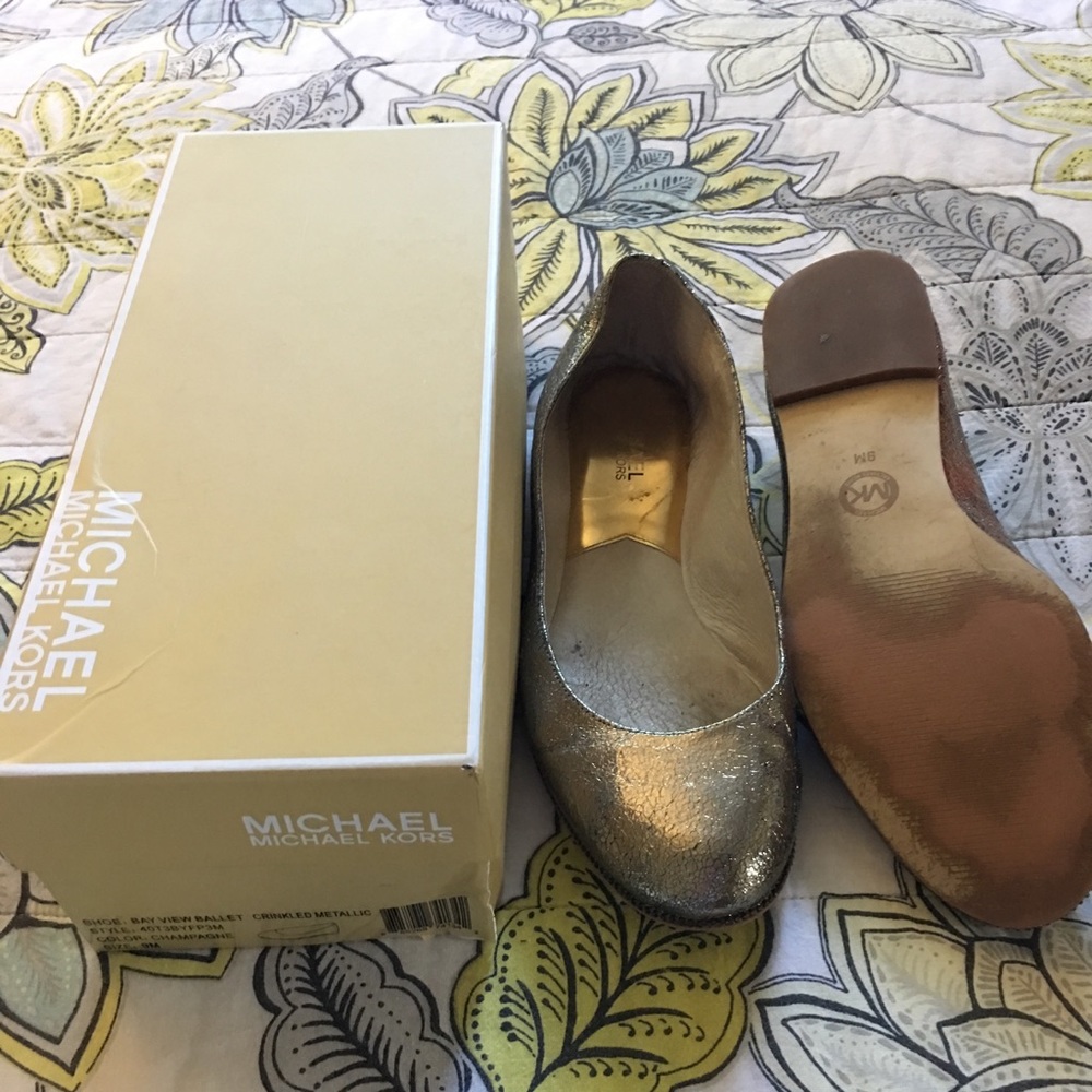 Michael Kors Gold Flats